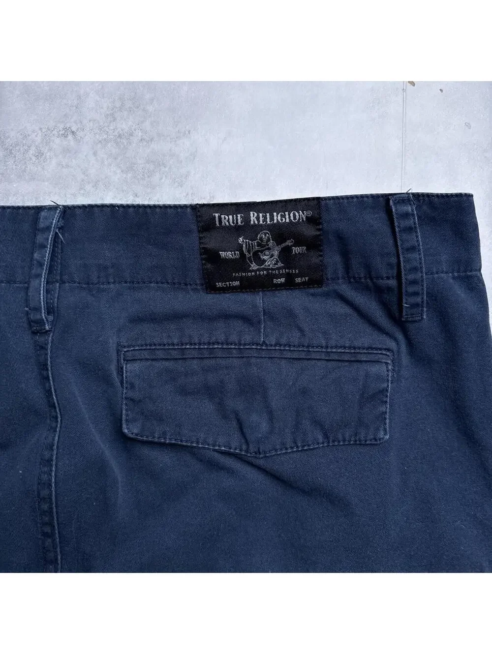 Y2K True Religion 00s Navy Cargo Shorts